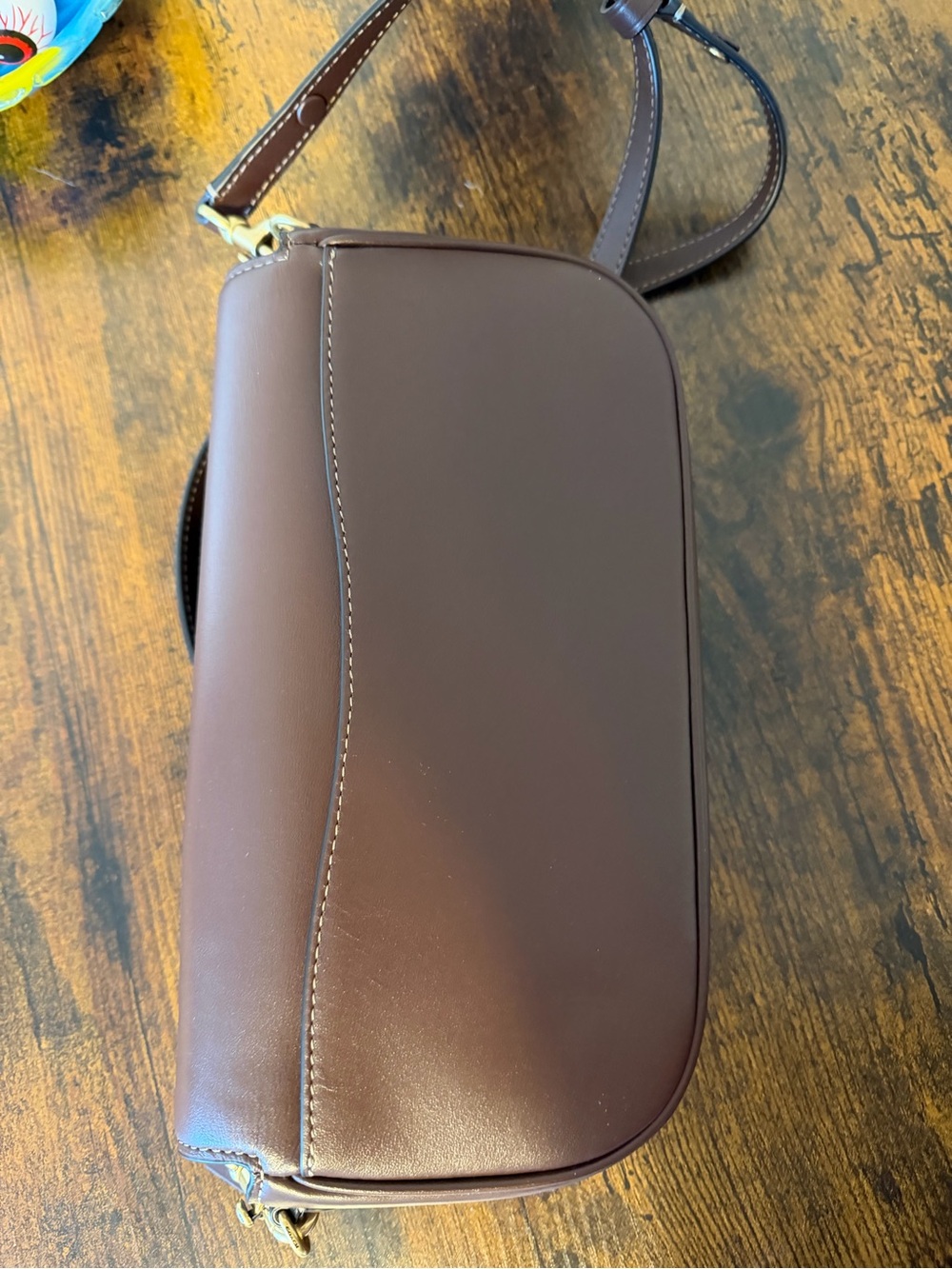Coach Brook Flap Chain Bag in Maple Brown with Brass Hardware gently used - Picture 10 of 16
